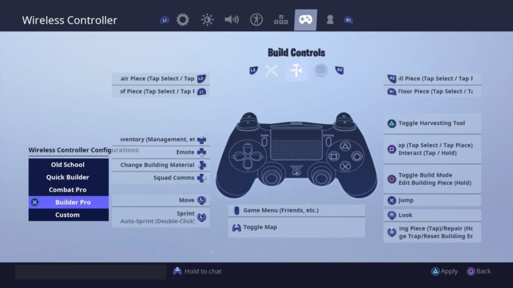 fortnite settings