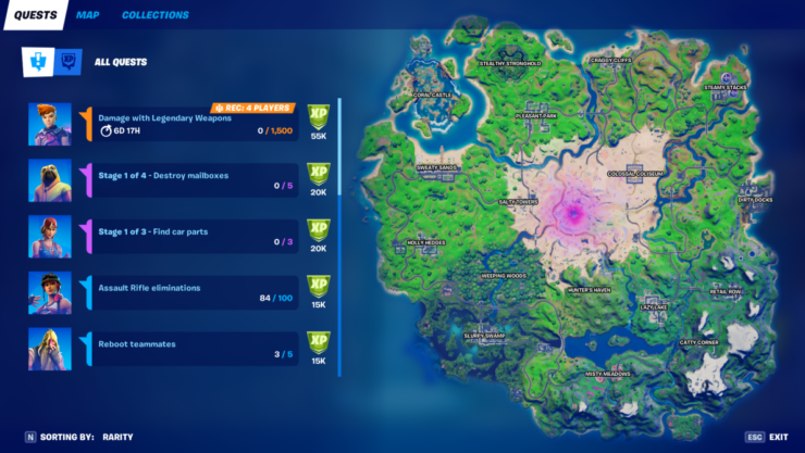 fortnite season quests